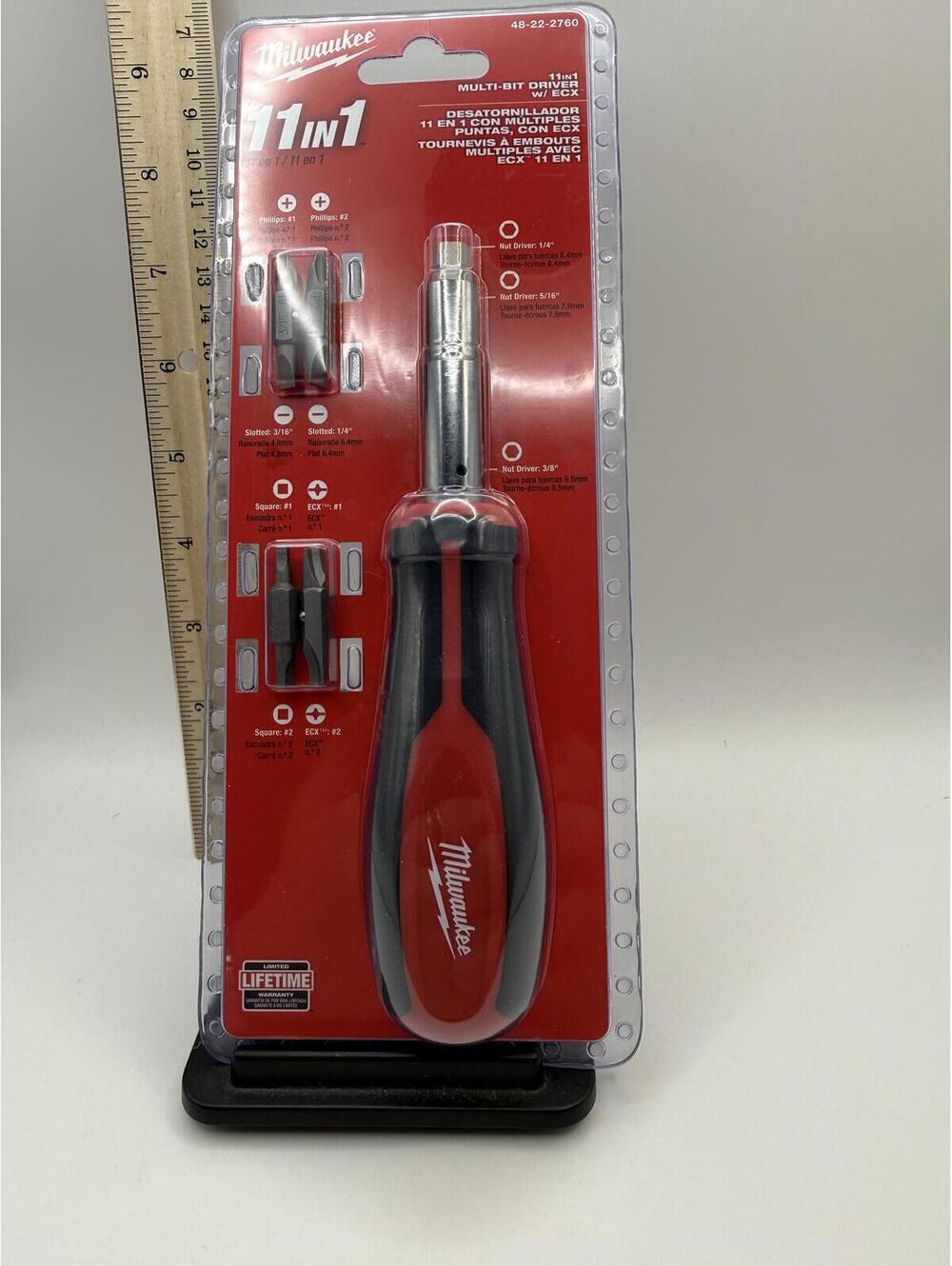Milwaukee 11 in 1 Multi-Bit Screwdriver ECX Driver 48-22-2760 New